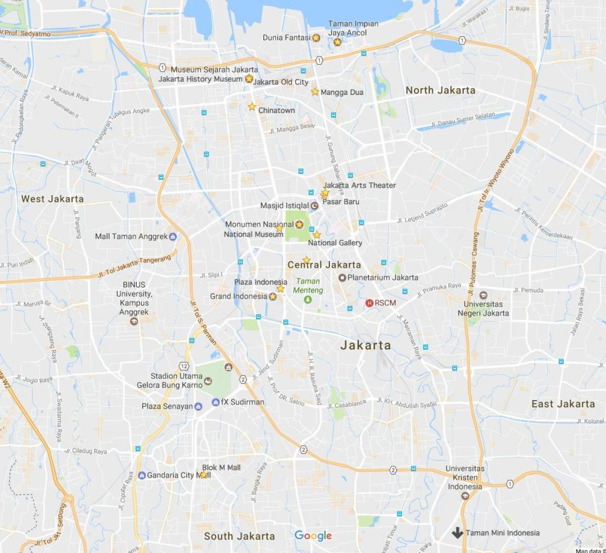 რუკა Jakarta chinatown