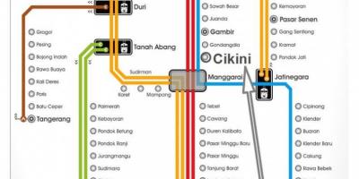რუკა Jakarta მატარებლის სადგური