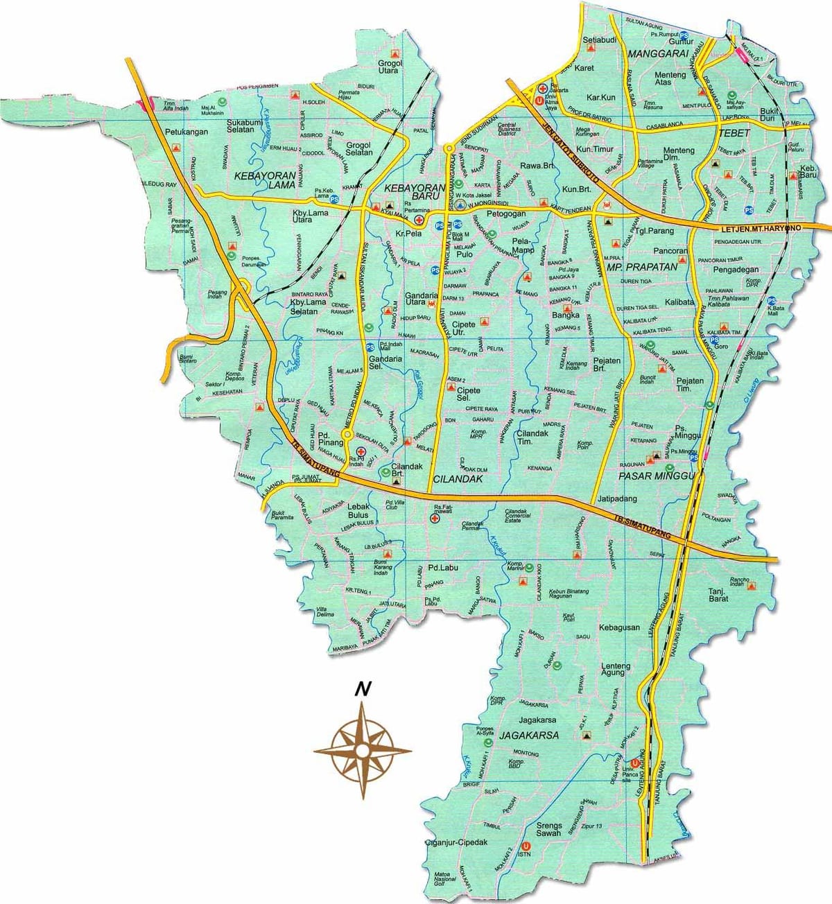 რუკა Jakarta selatan