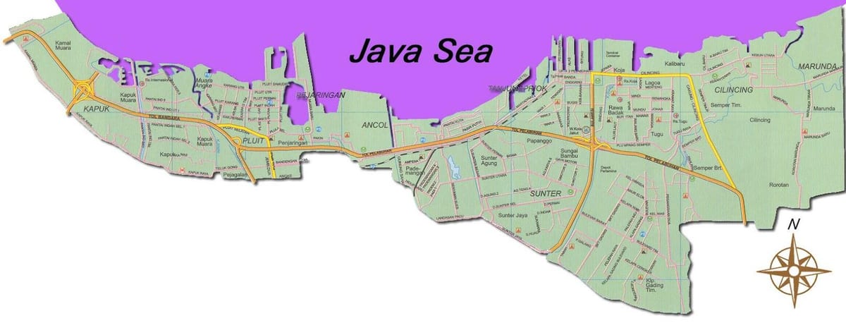 ჯაკარტა utara რუკა
