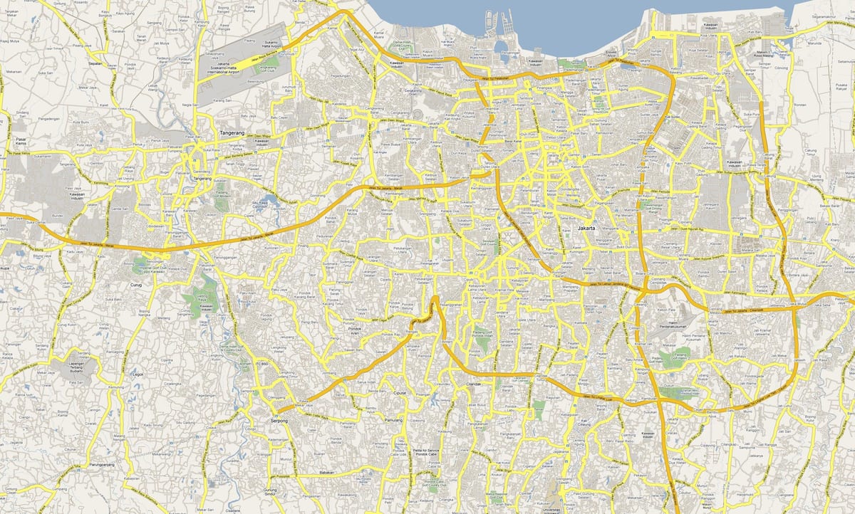 რუკა Jakarta გზის