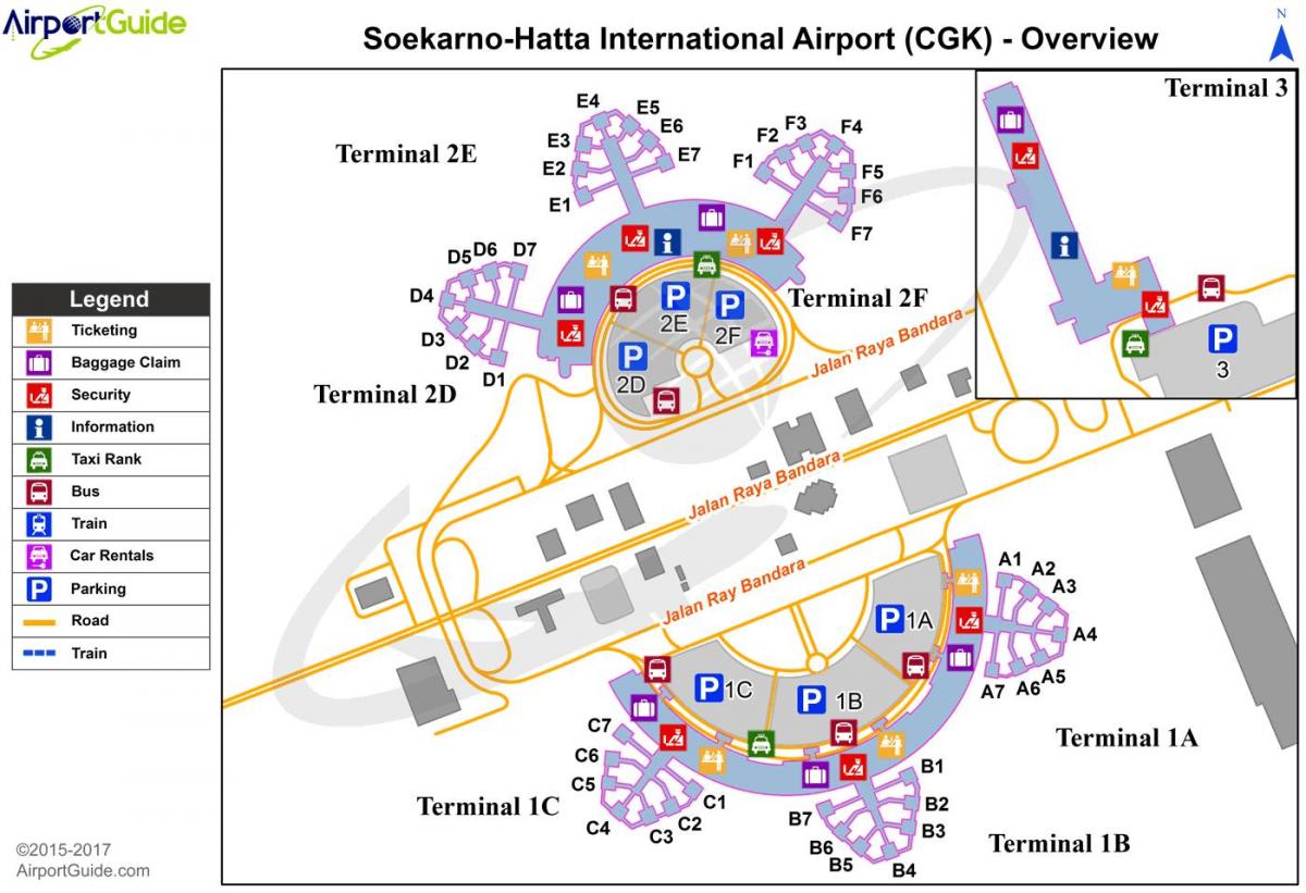 soekarno hatta საერთაშორისო აეროპორტის რუკა