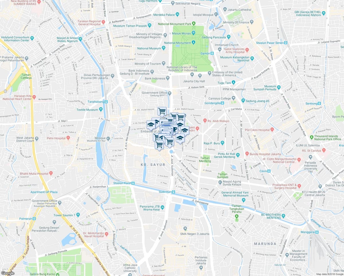 რუკა thamrin Jakarta
