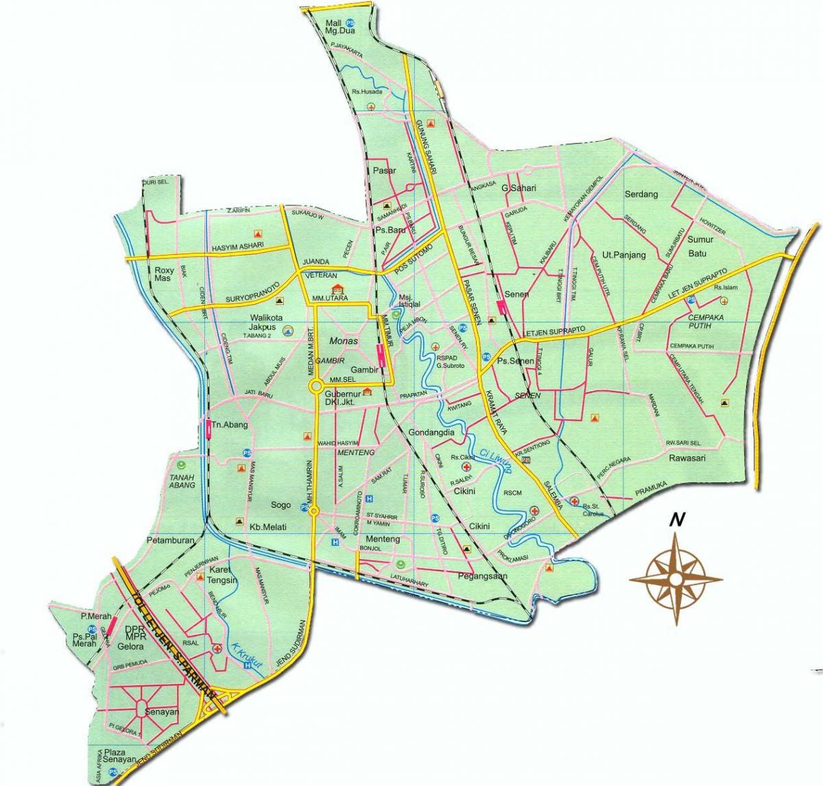 რუკა Jakarta pusat