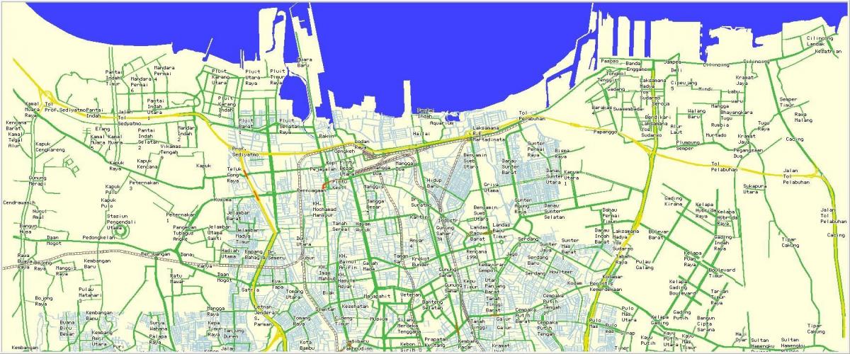 რუკა ჩრდილოეთ Jakarta