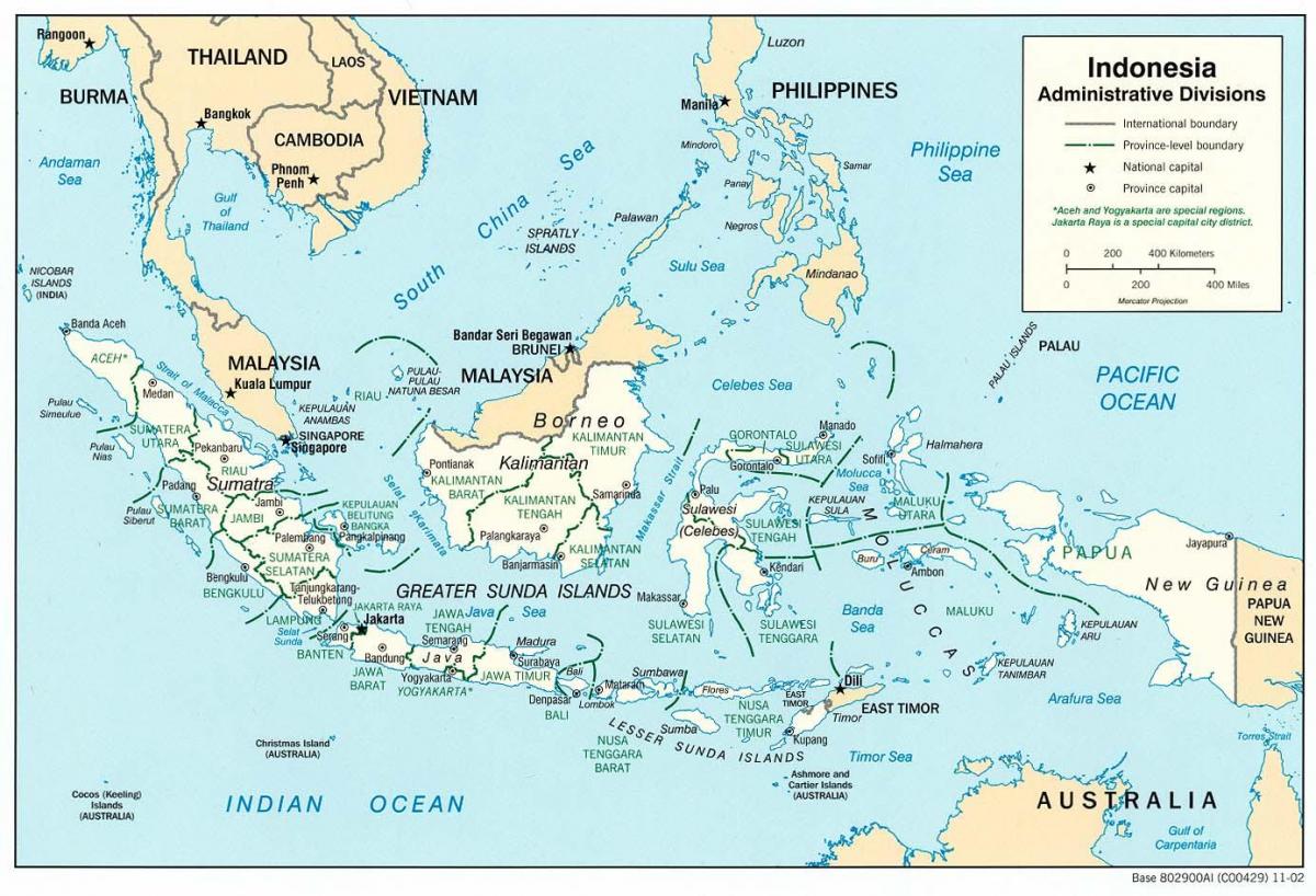 ჯაკარტაში ინდონეზიის მსოფლიო რუკა