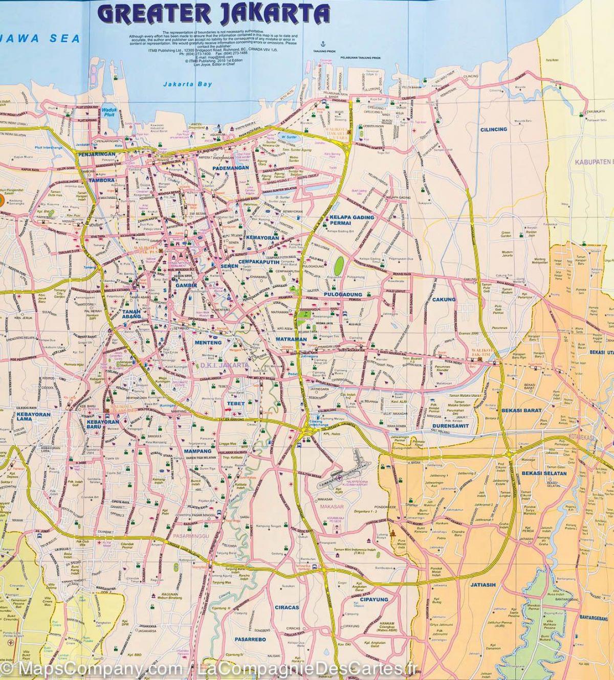 რუკა Jakarta ქუჩა