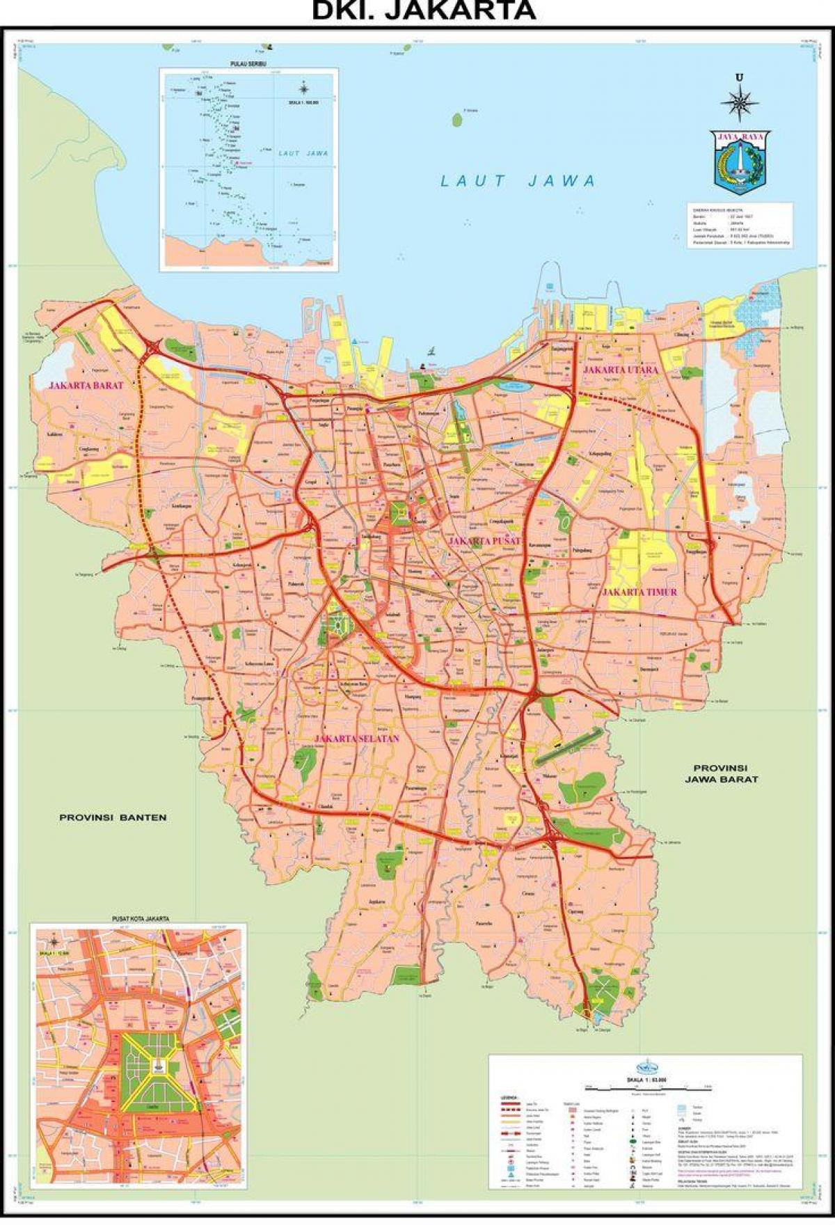 რუკა Jakarta ძველი ქალაქი