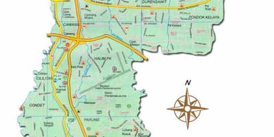 რუკა Jakarta თემურ lengkap
