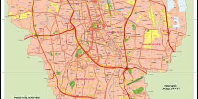 ცენტრალური Jakarta რუკა