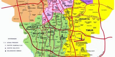 რუკა Jakarta ატრაქციონები
