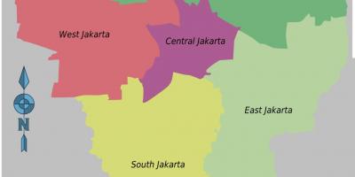 რუკა Jakarta უბანი